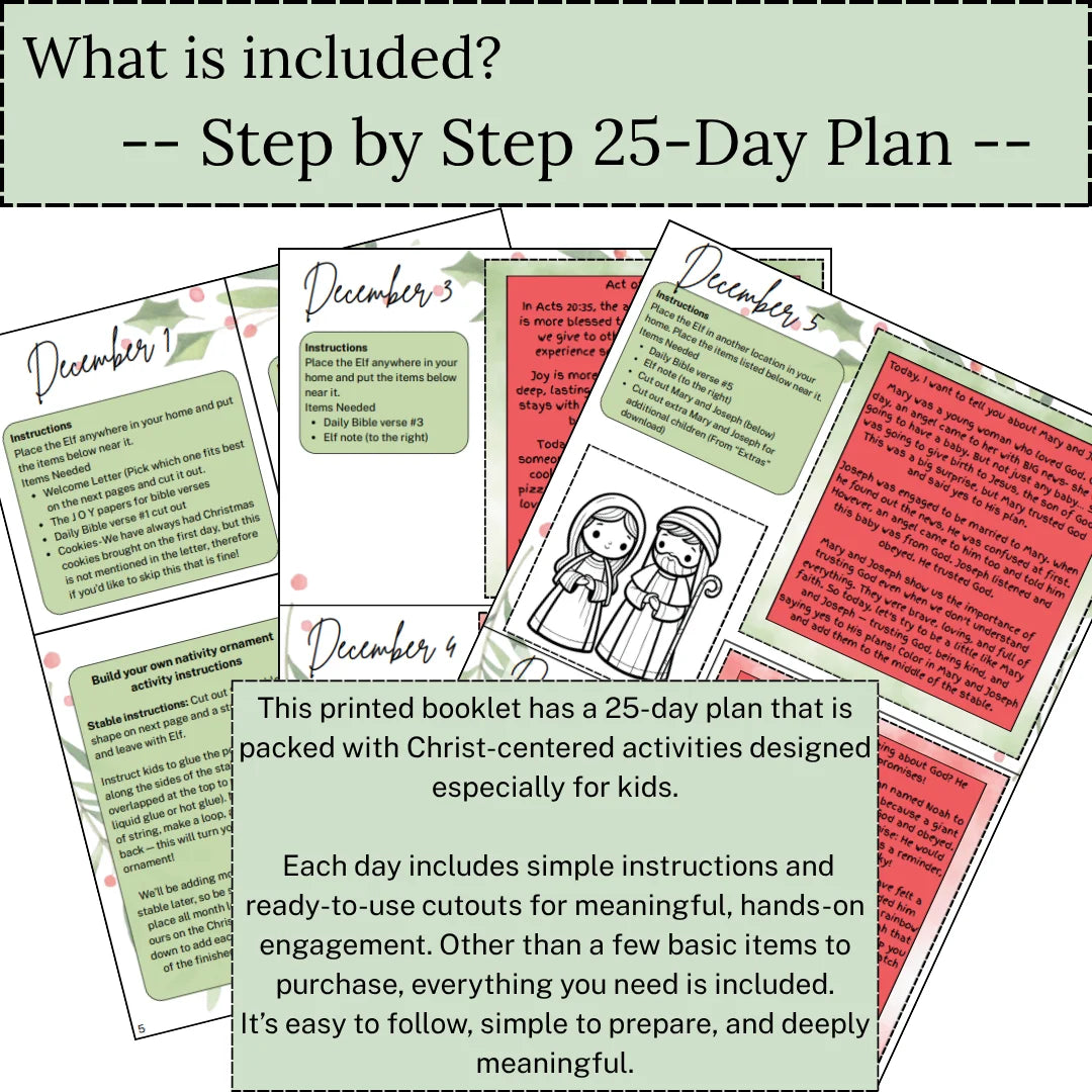Elf on the Shelf 25-day Plan