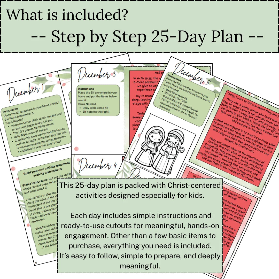 Elf on the Shelf 25-Day Plan