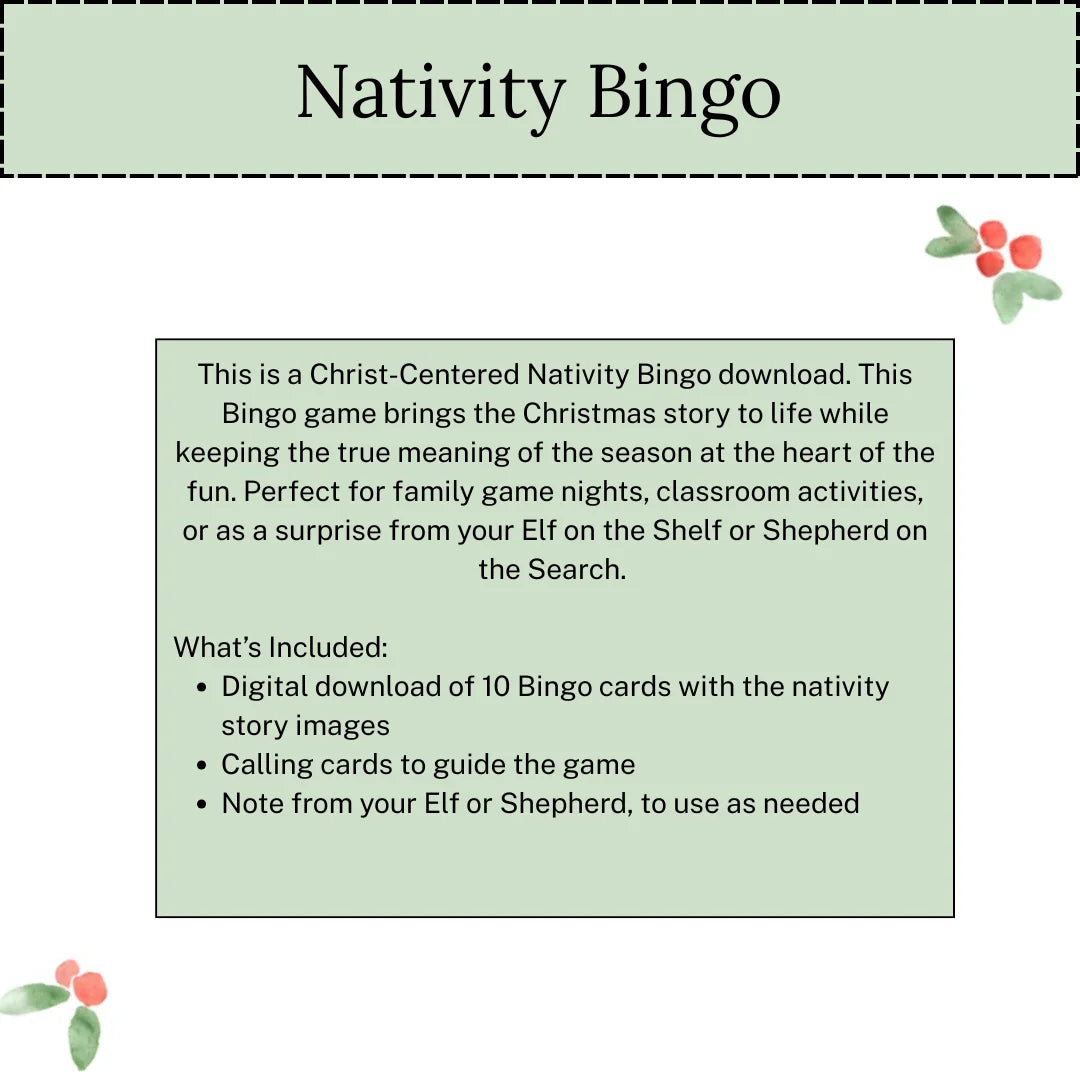 Nativity Bingo