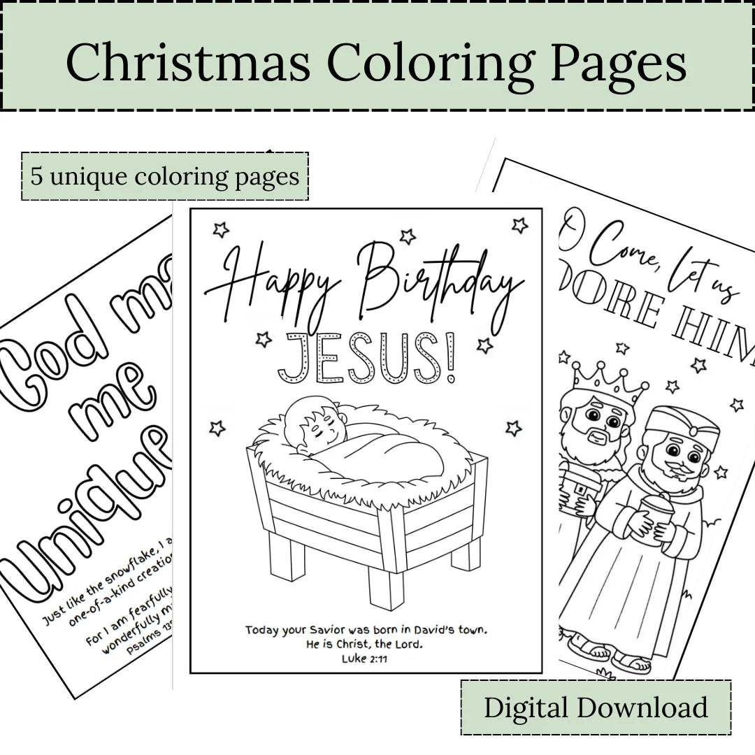 Christmas Coloring Page Bundle