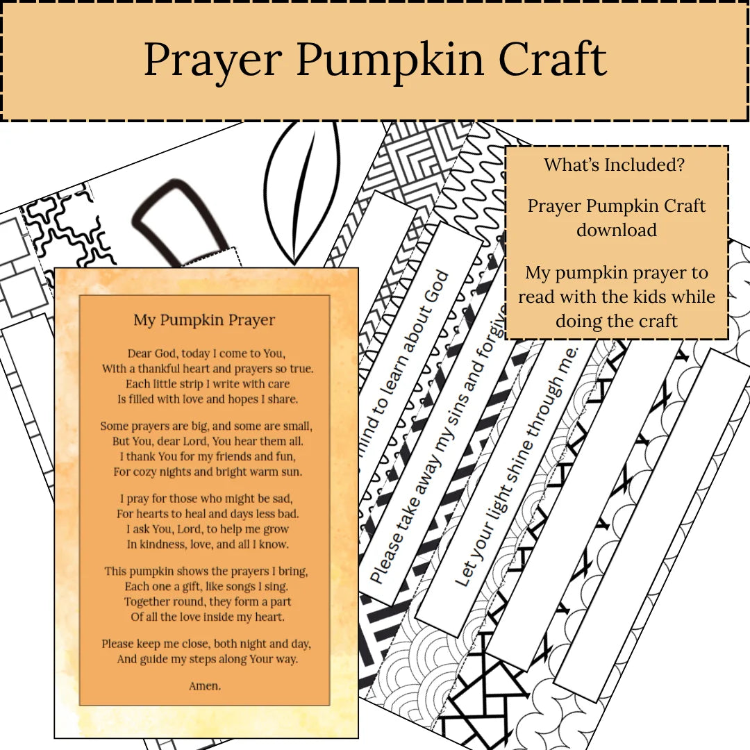 Prayer Pumpkin Craft